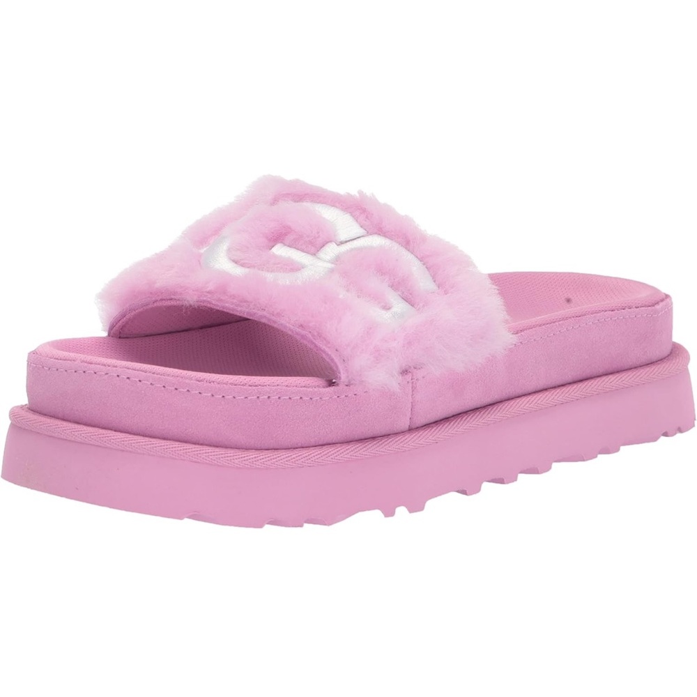 UGG Women's Laton Fur Slide Sandal with box - Picture 4 of 10